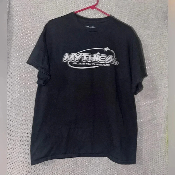 GMM Other - Mythical Always Curious Black T-Shirt - Good Mythical Morning GMM Size XL 2023